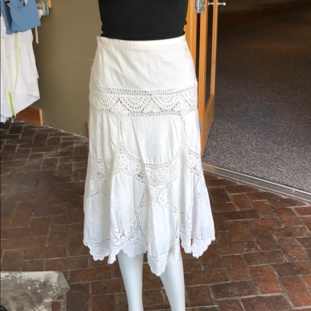 White Lacy BCBG Skirt
